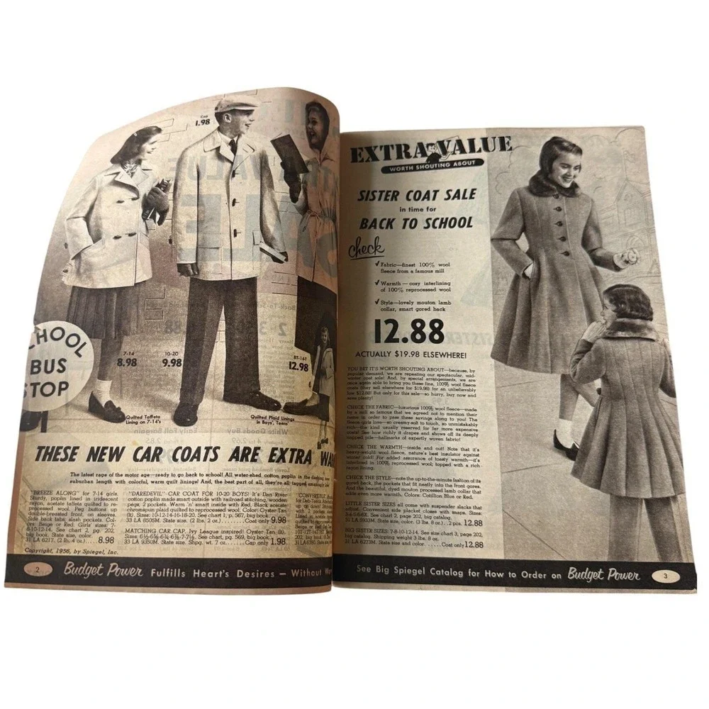 Spiegel 1956 Vintage Sale Catalog 1950s Fashion Ephemera Mid Century Advertising